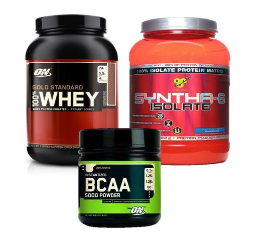 KIT 1 WHEY+SYNTHA+BCAA